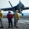 El USS Gerald R. Ford, el mayor portaaviones del mundo con un coste de más de 13.000 millones de dólares, con cazas F/A-18 Super Hornet patrullando en el mar Adriático.-6 El USS Gerald R. Ford, el mayor portaaviones del mundo con un coste de más de 13.000 millones de dólares, con cazas F/A-18 Super Hornet patrullando en el mar Adriático.-6