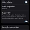 Samsung One UI 7.0 Super HDR Ajustes Toggle