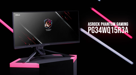 ASRock presenta el monitor Phantom Gaming con pantalla OLED adicional montada en un soporte