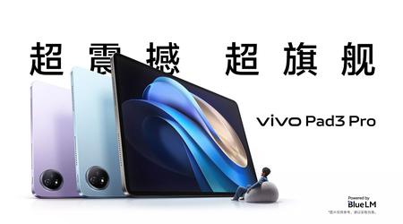 vivo Pad 3 Pro: pantalla de 13 pulgadas a 144 Hz, chip MediaTek Dimensity 9300, batería de 11.500 mAh con carga de 66 W y precio desde 415 €.