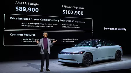 El coche eléctrico Sony Honda Afeela 1 tiene un precio de 89.900 dólares. La reserva online está abierta en California