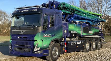 Volvo y Putzmeister presentan un camión bomba de hormigón 100% eléctrico