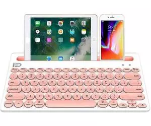 Teclado recargable Bluetooth con soporte integrado