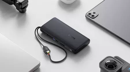 Baseus presentó un banco de energía universal de 20,000 mAh con carga rápida de 100W y cables integrados