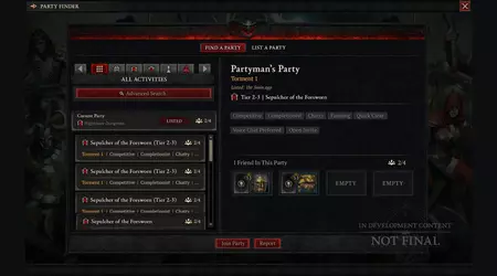 Diablo IV tendrá una nueva función para encontrar jugadores que se unan a tu grupo de Party Finder con la Temporada 6
