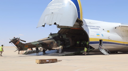 El An-124 Ruslan ucraniano transportó helicópteros españoles a Iraq 