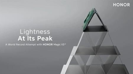 Honor Magic V3 ha entrado en el Libro Guinness de los Récords al acabar encima de un castillo de naipes de 54 plantas