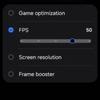 La captura de pantalla final de Game Booster con Galaxy S25