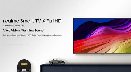 realme se prepara para lanzar una línea de televisores Smart TV X Full HD con pantallas de hasta 43″, chip MediaTek y parlantes de 24W