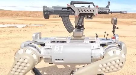 China presenta un perro robot con una ametralladora en la espalda