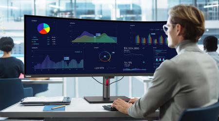 Lenovo ThinkVision P49w-30: Un monitor curvo de 49 pulgadas con una frecuencia de refresco de 160 Hz y un precio de 1900 €.