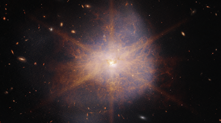 James Webb fotografió la galaxia infrarroja Arp 220, que es 1 billón más brillante que el Sol