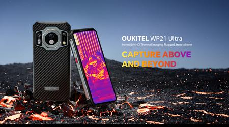 OUKITEL WP21 Ultra - Smartphone robusto con Helio G99, 9800mAh, cámara de imagen térmica y visión nocturna