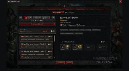 Diablo IV tendrá una nueva función para encontrar jugadores que se unan a tu grupo de Party Finder con la Temporada 6
