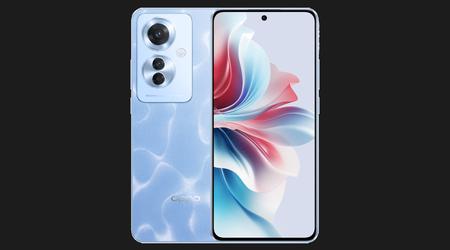 Tres colores, pantalla AMOLED de 120 Hz, chip Dimensity 7050 y protección IP65: un insider ha publicado imágenes y especificaciones del OPPO Reno 11 F 5G