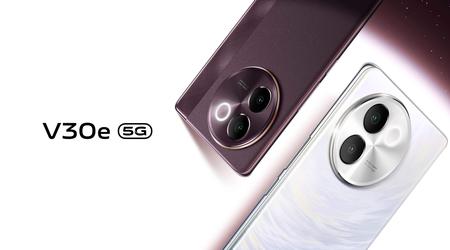 vivo V30e: Pantalla AMOLED de 120 Hz, procesador Snapdragon 6 Gen 1, cámara de 50 MP y batería de 5500 mAh por 335 €.