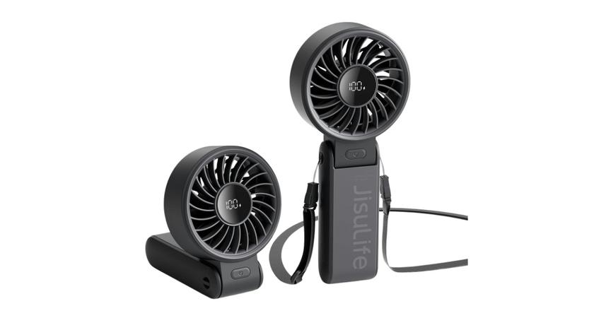 JISULIFE Ventilador de mano Life7 ventilador portátil para carrito de golf