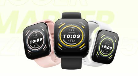 Amazfit Bip 5: pantalla de 1,91 pulgadas, sensor BioTracker y hasta 10 días de batería por 89 dólares.