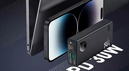 Baseus Powerbank de 20.000 mAh con carga de 30 vatios y tres puertos USB a la venta en Amazon con un 20% de descuento