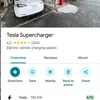 Vista previa del mapa con datos de Tesla Supercharger