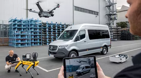 Un perro robot y un dron se han instalado en la fábrica de Mercedes-Benz en Düsseldorf