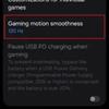 Captura de pantalla de Game Booster con Galaxy S25