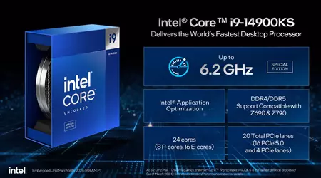 La carrera por los megahercios continúa: Intel Core i9-14900KS alcanza los 6,2 GHz de potencia nada más sacarlo de la caja