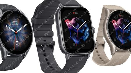 Se han filtrado las especificaciones, precios e imágenes de calidad de Amazfit GTR 3, Amazfit GTR 3 Pro y Amazfit GTS 3