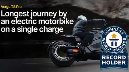 La motocicleta eléctrica Verge TS Pro establece un récord de autonomía con una sola carga