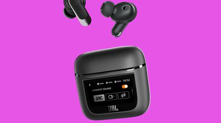 JBL Tour Pro 2: Bluetooth 5.3, hasta 40 horas de duración de la batería y una carcasa con pantalla táctil de 1,45″.
