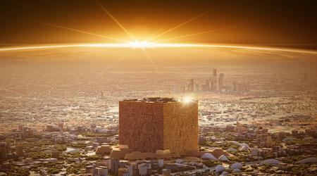 Arabia Saudí construirá un rascacielos Mukaab con forma de cubo de 400 metros de altura y una superficie como 20 Empire State Buildings