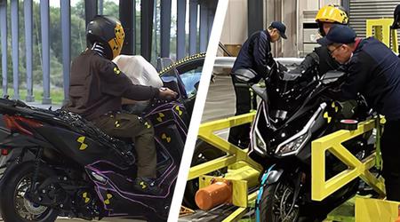 Toyoda Gosei mostró un prototipo de airbag para motocicletas y scooters