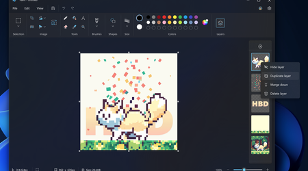 Paint se convierte en Photoshop - Microsoft ha mejorado significativamente el programa y ha añadido soporte para capas, transparencia y su propio formato de archivo