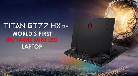 MSI Titan GT77: portátil para juegos con Core i9-13980HX, GeForce RTX 4090 y pantalla Mini LED 4K UHD de 144 Hz a 5299 €.