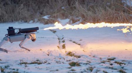 Un perro robot con lanzallamas que derrite la nieve y prende fuego: Una empresa estadounidense presenta una nueva tecnología
