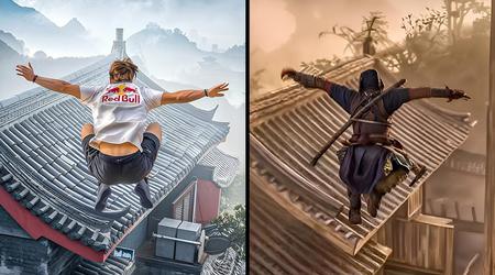¡No te lo pienses más! El equipo de parkour de Red Bull Gaming recreó peligrosas acrobacias de Assassin's Creed: Shadows