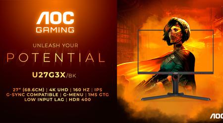 4K UHD, 160 Hz y NVIDIA G-Sync por 500 euros: presentado el monitor AOC Gaming U27G3X/BK