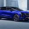 2026 Cadillac Optiq V bajo las luces brillantes.
