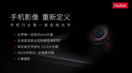 Nubia Z40 Pro será el primer smartphone del mundo con sensor Sony IMX787 y lente tipo DSLR