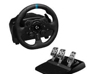 Volante y pedales de carreras Logitech ...