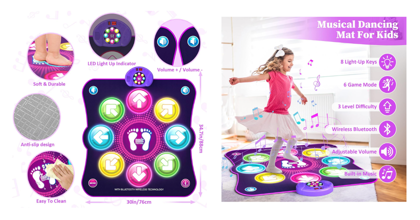 LEAPRCSTORE alfombra de baile para niños