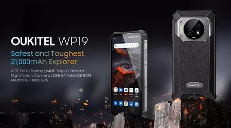 El teléfono inteligente a prueba de golpes Oukitel WP19 con batería de 21,000 mAh y cámara de visión nocturna está en oferta en AliExpress por $ 330