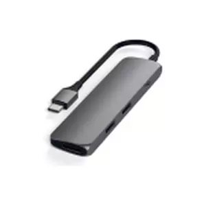 Adaptador multipuerto Satechi Slim Type-C de aluminio