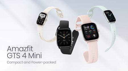 Amazfit GTS 4 Mini: pantalla AMOLED, GPS, hasta 45 días de batería y compatibilidad con Amazon Alexa por 99 dólares