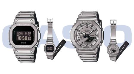 Casio podría anunciar nuevos relojes metálicos G-Shock GM-2100YM-8A y GM-5600YM-8 con funciones Tough Solar y resistencia al agua