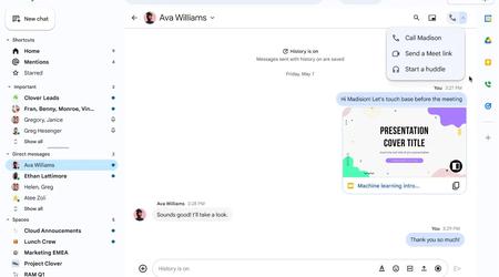 Google Chat lanza las reuniones de audio Huddles con integración de Google Meet