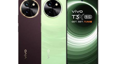 vivo T3x 5G: pantalla de 120Hz, chip Snapdragon 6 Gen 1, protección IP67, batería de 6000mAh y precio desde 160$.