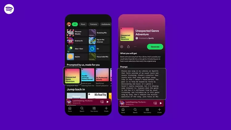 Spotify lanza la función "Lista de ...