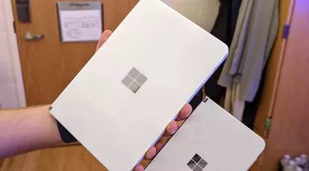 Microsoft Surface Neo con dos pantallas visto en fotos