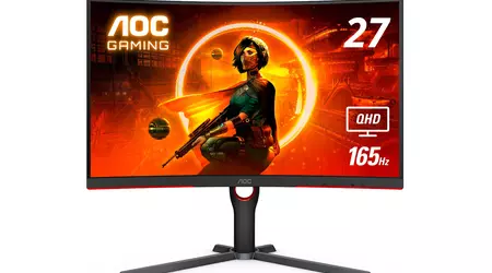 Oferta del día en Amazon: Monitor curvo para juegos AOC CQ27G3S de 27 pulgadas compatible con 165 Hz con 40€ de descuento.